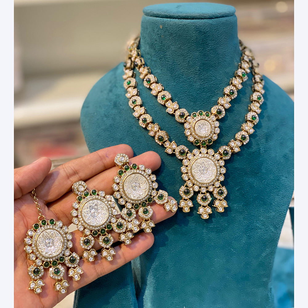 Hira Collections Designer Pota And Austrian Stone Necklace Set