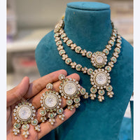 Hira Collections Designer Pota And Austrian Stone Necklace Set