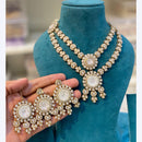 Hira Collections Designer Pota And Austrian Stone Necklace Set