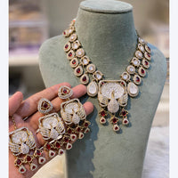 Hira Collections Designer Pota And Austrian Stone Necklace Set