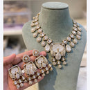 Hira Collections Designer Pota And Austrian Stone Necklace Set
