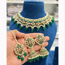 Hira Collections Royal Crystal Stone Beads And Pearl Necklace Set