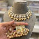 Hira Collections Royal Crystal Stone Beads And Pearl Necklace Set