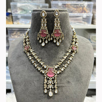 Hira Collections Gorgeous Polki Kundan Festive Necklace Set
