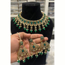 Hira Collections Royal Crystal Stone Beads And Pearl Necklace Set