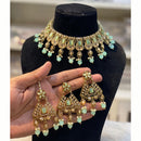 Hira Collections Royal Crystal Stone Beads And Pearl Necklace Set