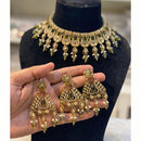 Hira Collections Royal Crystal Stone Beads And Pearl Necklace Set