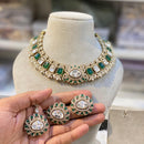 Hira Collections Royal Crystal Stone Necklace Set