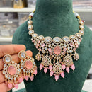 Hira Collection Glamorous Polki Kundan Beads Choker Necklace Set