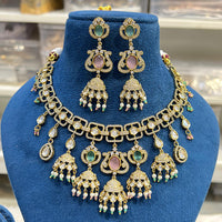 Hira Collection Glamorous Polki Kundan And Pearl Necklace Set