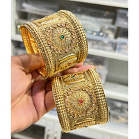 Hira Collections Royal Pota Stone Bangles Set