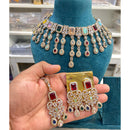 Hira Collections Sparkling Crystal And Austrian Stone Necklace Jewellery Set