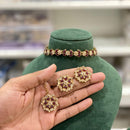 Hira Collections Timeless Glam Pota and Kundan Stone Necklace Set