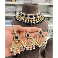 Hira Collections Timeless Glam Pota Kundan And Pearl Necklace Set