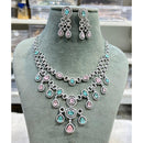 Hira Collection Shimmering American Diamond And Austrian Stone Necklace Set
