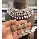 Hira Collections Ethnic Glow Pota And Pearl Necklace Set