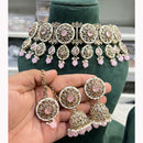 Hira Collections Ethnic Glow Pota And Pearl Necklace Set