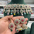 Hira Collections Ethnic Glow Pota And Pearl Necklace Set