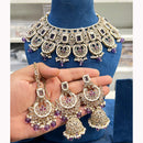 Hira Collections Ethnic Glow Pota And Pearl Necklace Set