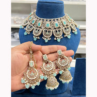 Hira Collections Ethnic Glow Pota And Pearl Necklace Set