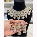 Hira Collections Ethnic Glow Pota And Pearl Necklace Set