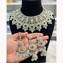 Hira Collections Ethnic Glow Pota And Pearl Necklace Set
