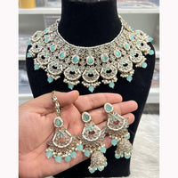 Hira Collections Ethnic Glow Pota And Pearl Necklace Set