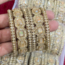 Hira Collections Sparkle Glow Crystal And Austrian Stone Bangles Set