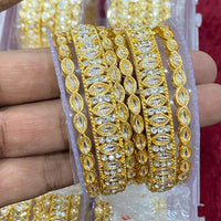 Hira Collections Sparkle Glow Crystal And Austrian Stone Bangles Set