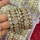 Hira Collections Ethnic Glow Crystal Stone Bangles Set