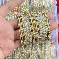 Hira Collections Sparkle Glow Crystal And Austrian Stone Bangles Set