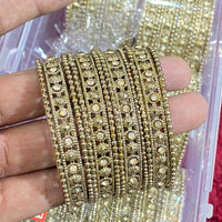 Hira Collections Sparkle Glow Crystal And Austrian Stone Bangles Set