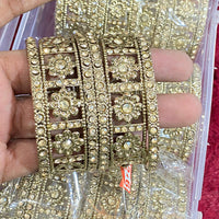 Hira Collections Sparkle Glow Crystal And Austrian Stone Bangles Set