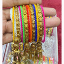 Hira Collections Sparkle Glow Crystal And Austrian Stone Bangles Set