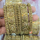 Hira Collections Ethnic Glow Crystal Stone Bangles Set