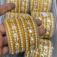 Hira Collections Sparkle Glow Crystal And Austrian Stone Bangles Set