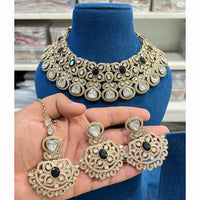 Hira Collections Glamorous Crystal Stone And Austrian Choker Necklace Set