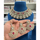 Hira Collections Glamorous Crystal Stone And Austrian Choker Necklace Set