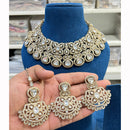 Hira Collections Glamorous Crystal Stone And Austrian Choker Necklace Set