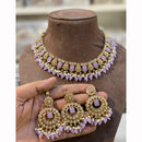 Hira Collections Royal Crystal Stone Necklace Set