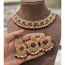 Hira Collections Royal Crystal Stone Necklace Set