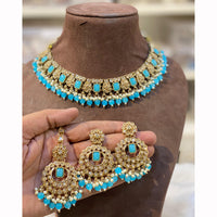 Hira Collections Royal Crystal Stone Necklace Set
