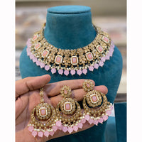 Hira Collections Royal Crystal Stone Necklace Set