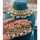 Hira Collections Royal Crystal Stone Necklace Set