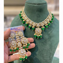 Hira Collection Luxurious Kundan Stone Pearl And Beads Necklace Set