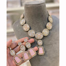 Hira Collection Luxurious Kundan Stone Pearl And Beads Necklace Set