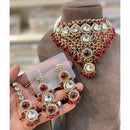 Hira Collection Luxurious Kundan Stone Pearl And Beads Necklace Set