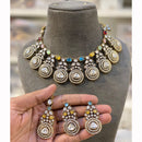 Hira Collection Pota Stone And Austrian Stone Necklace Set 