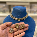 Hira Collections Designer Kundan Stone With Austrian Stone Necklace Set