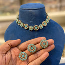 Hira Collections Designer Kundan Stone With Austrian Stone Necklace Set